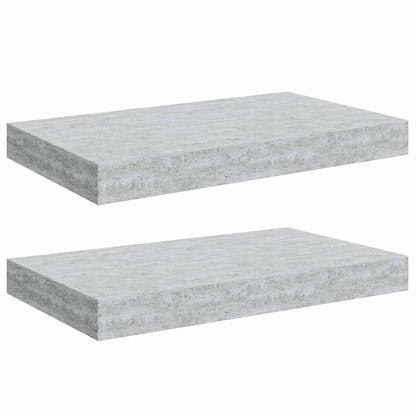 Scaffali a Parete 2 pz Grigio Cemento 40x23x3,8 cm in MDF | homemem39