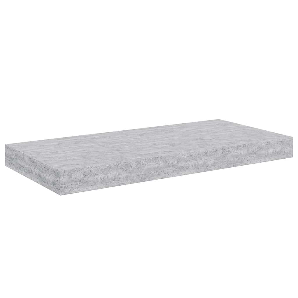 Scaffali a Parete 2 pz Grigio Cemento 50x23x3,8 cm in MDF | homemem39