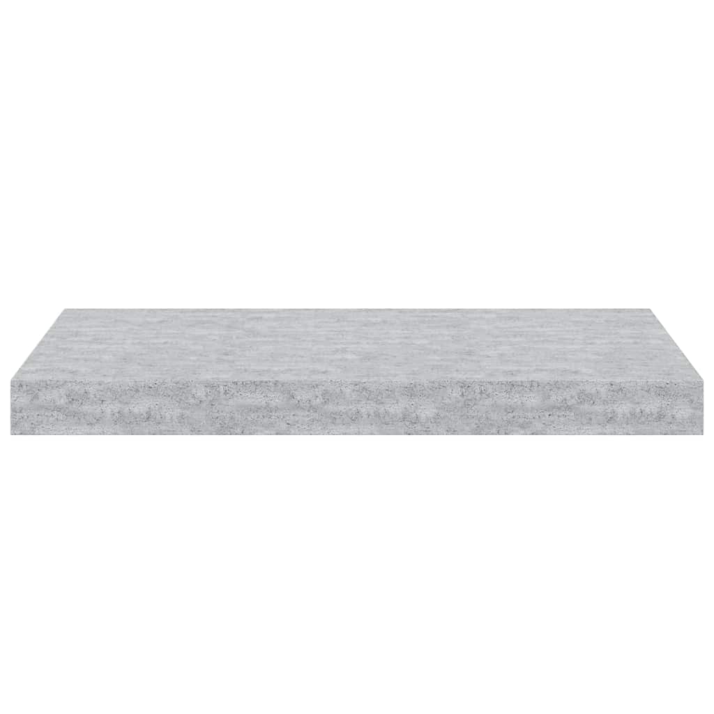Scaffali a Parete 2 pz Grigio Cemento 50x23,5x3,8 cm in MDF