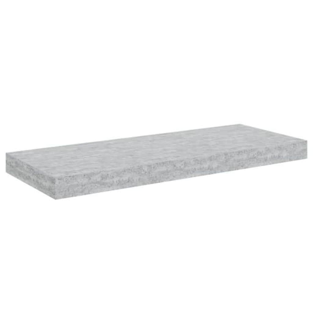 Scaffale a Parete Grigio Cemento 60x23,5x3,8 cm in MDF