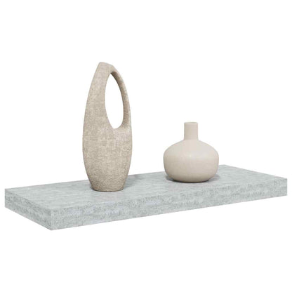 Scaffale a Parete Grigio Cemento 60x23,5x3,8 cm in MDF | homemem39