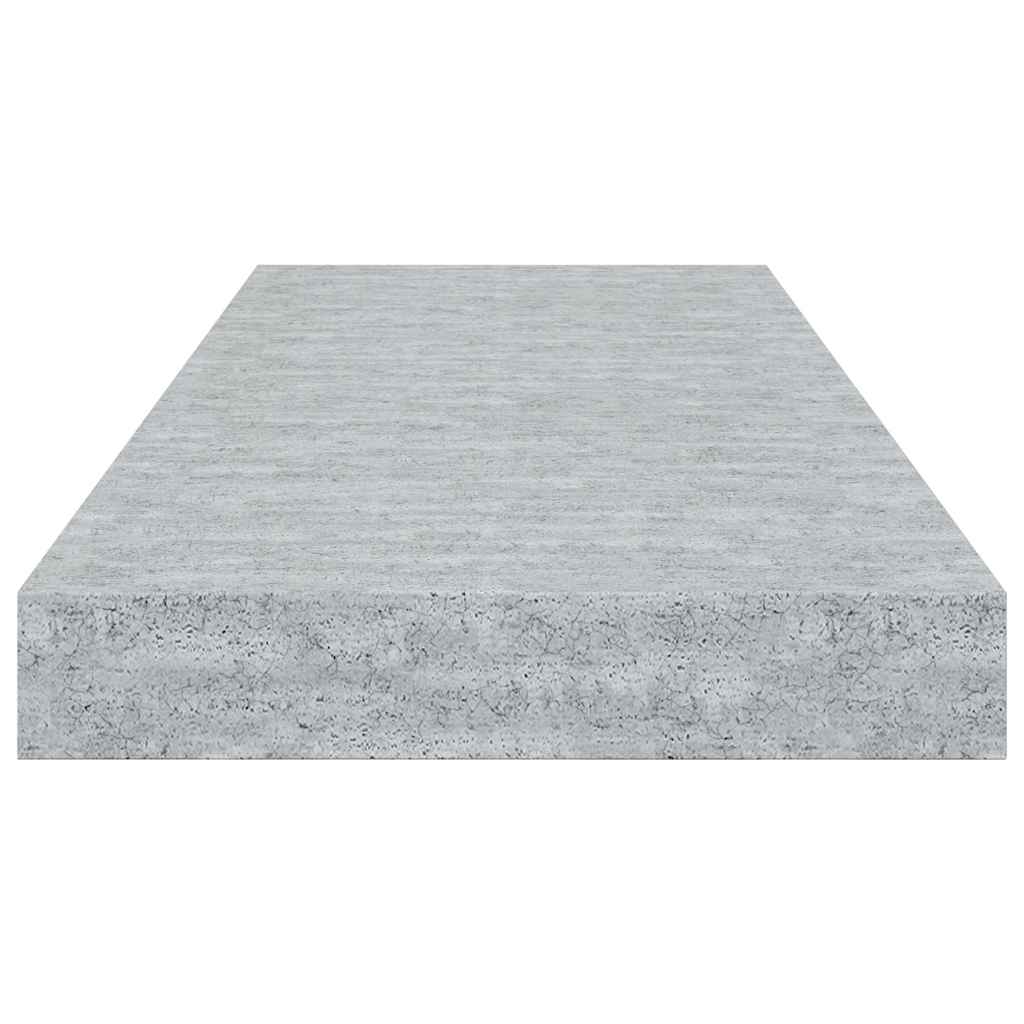 Scaffale a Parete Grigio Cemento 60x23,5x3,8 cm in MDF