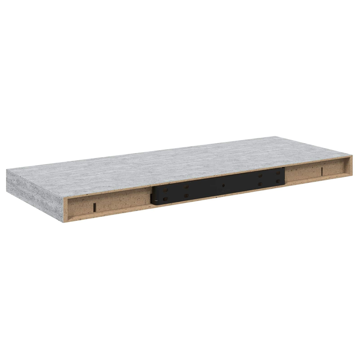 Scaffale a Parete Grigio Cemento 60x23,5x3,8 cm in MDF
