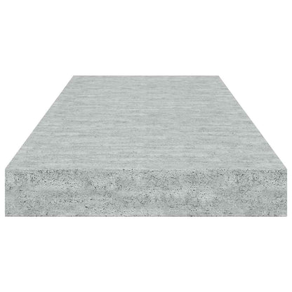 Scaffali a Parete 2 pz Grigio Cemento 60x23,5x3,8 cm in MDF | homemem39