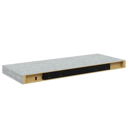 Scaffali a Parete 2 pz Grigio Cemento 60x23,5x3,8 cm in MDF | homemem39