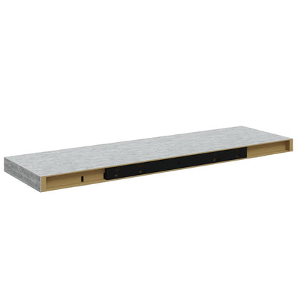 Scaffale a Parete Grigio Cemento 80x23,5x3,8 cm in MDF | homemem39