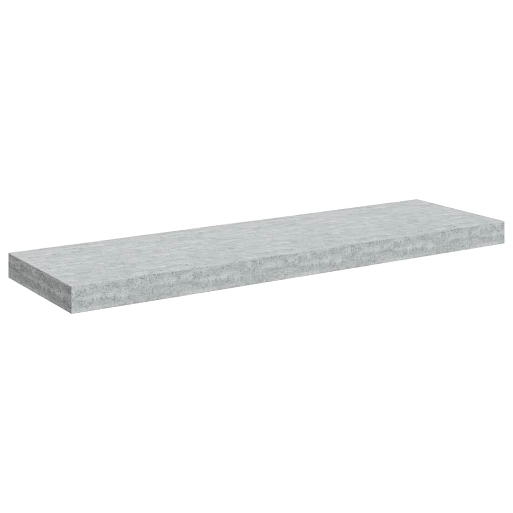 Scaffali a Parete 2 pz Grigio Cemento 80x23,5x3,8 cm in MDF | homemem39