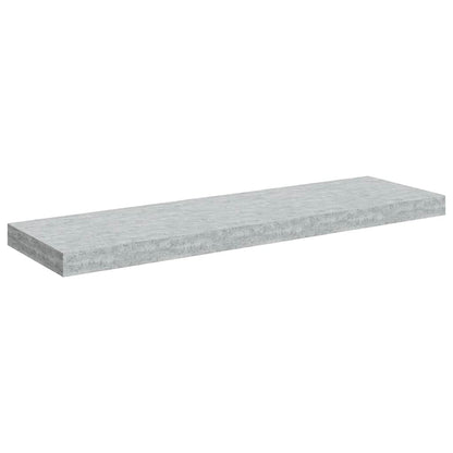 Scaffali a Parete 2 pz Grigio Cemento 80x23,5x3,8 cm in MDF | homemem39