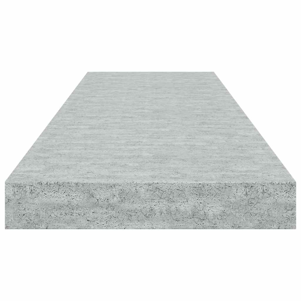 Scaffali a Parete 2 pz Grigio Cemento 80x23,5x3,8 cm in MDF | homemem39