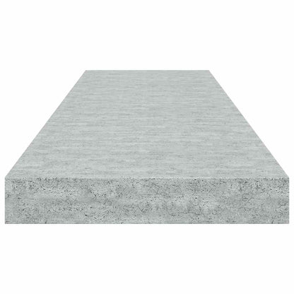 Scaffali a Parete 2 pz Grigio Cemento 80x23,5x3,8 cm in MDF | homemem39