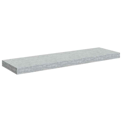 Scaffali a Parete 4 pz Grigio Cemento 80x23,5x3,8 cm in MDF | homemem39