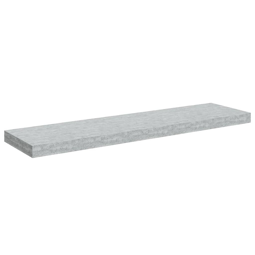Scaffale a Parete Grigio Cemento 90x23,5x3,8 cm in MDF