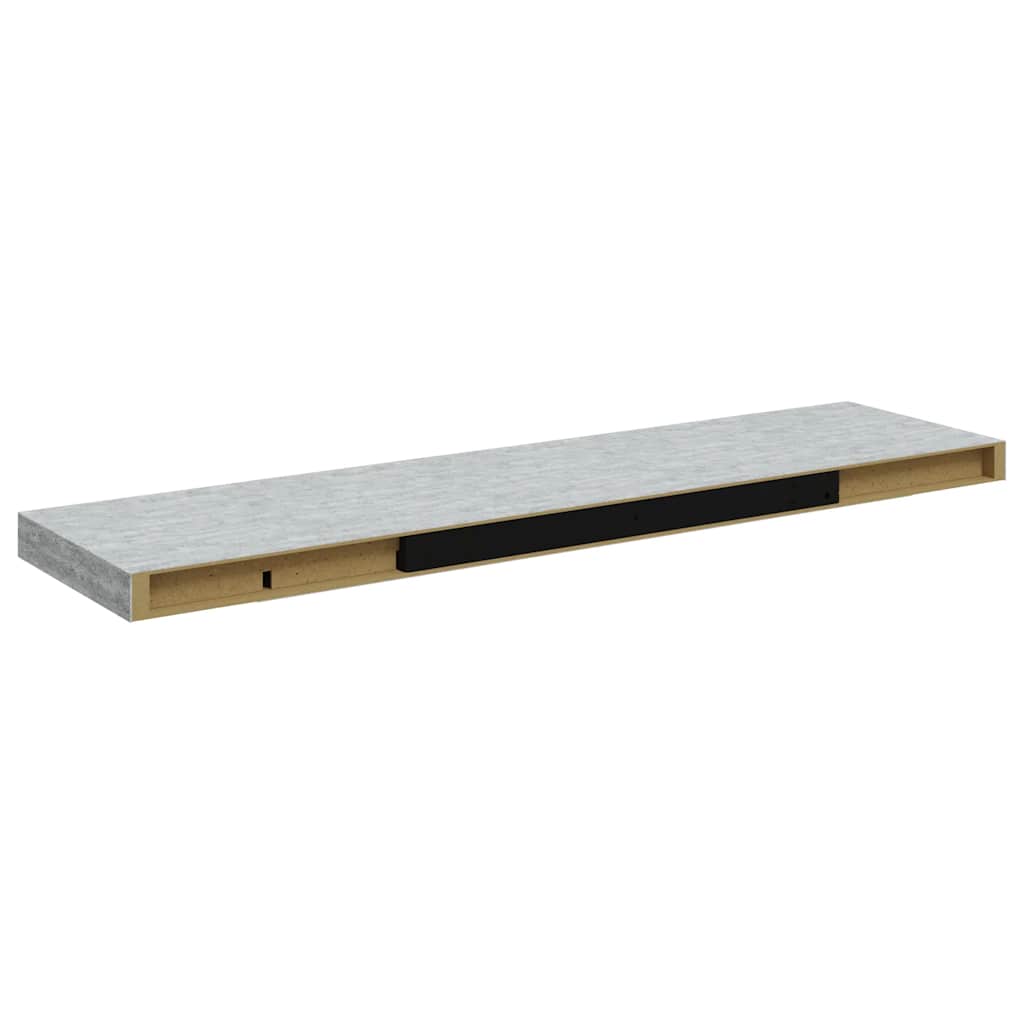 Scaffali a Parete 4 pz Grigio Cemento 90x23,5x3,8 cm in MDF | homemem39