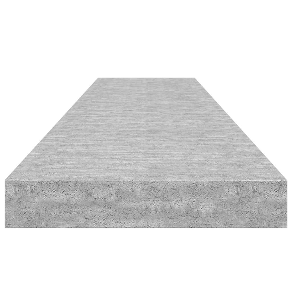 Scaffale a Parete Grigio Cemento 120x23,5x3,8 cm in MDF