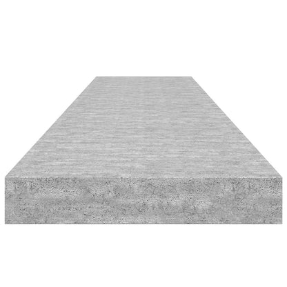Scaffale a Parete Grigio Cemento 120x23,5x3,8 cm in MDF