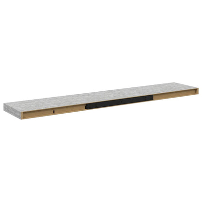Scaffale a Parete Grigio Cemento 120x23,5x3,8 cm in MDF | homemem39