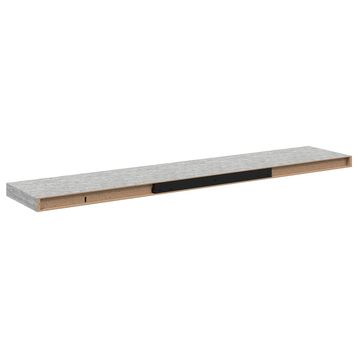 Scaffale a Parete Grigio Cemento 120x23,5x3,8 cm in MDF