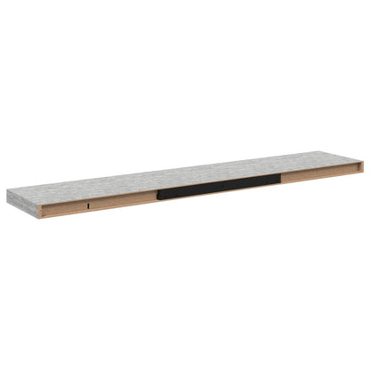 Scaffale a Parete Grigio Cemento 120x23,5x3,8 cm in MDF