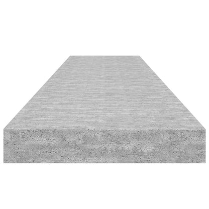 Scaffali a Parete 4 pz Grigio Cemento 120x23,5x3,8 cm in MDF | homemem39
