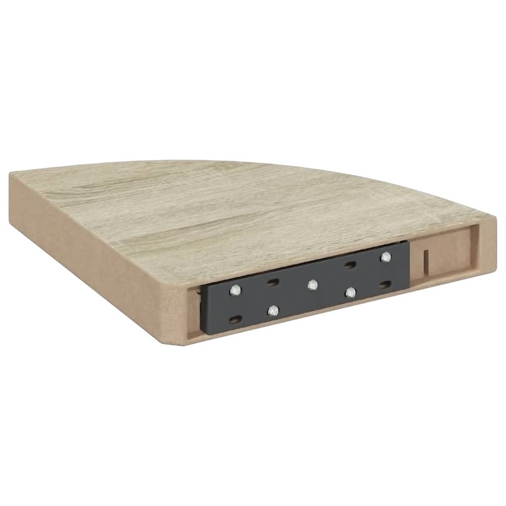 Mensola Angolare Rovere e Bianco 25x25x3,8 cm in MDF | homemem39