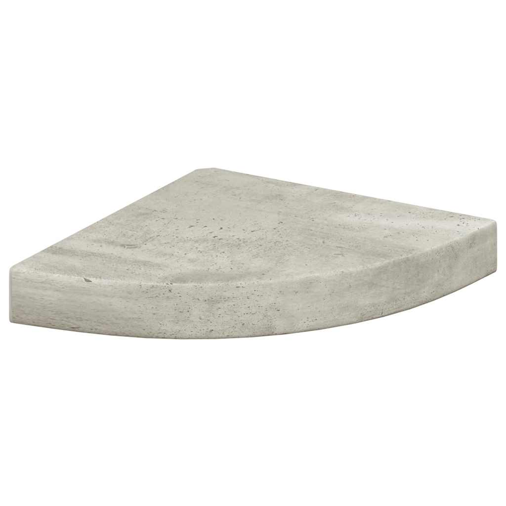 Mensola Angolare Grigio Cemento 25x25x3,8 cm in MDF | homemem39