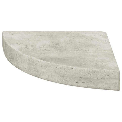 Mensola Angolare Grigio Cemento 25x25x3,8 cm in MDF | homemem39
