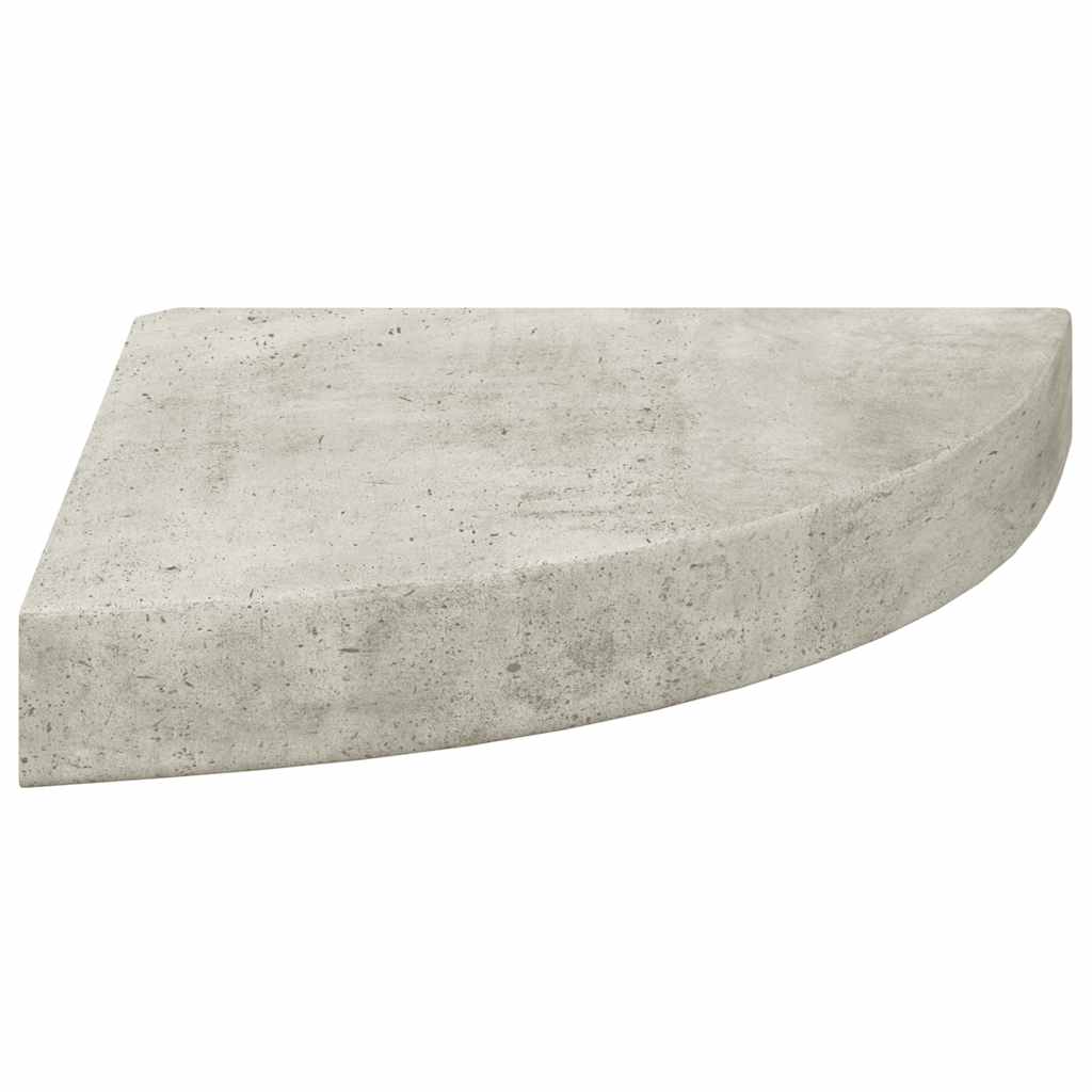 Mensola Angolare Grigio Cemento 25x25x3,8 cm in MDF | homemem39