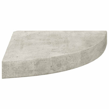 Mensola Angolare Grigio Cemento 25x25x3,8 cm in MDF | homemem39