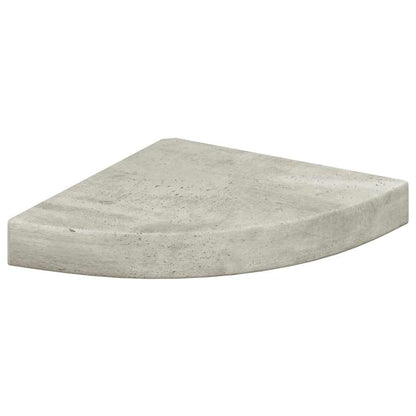 Mensole Angolari 4 pz Grigio Cemento 25x25x3,8 cm in MDF | homemem39
