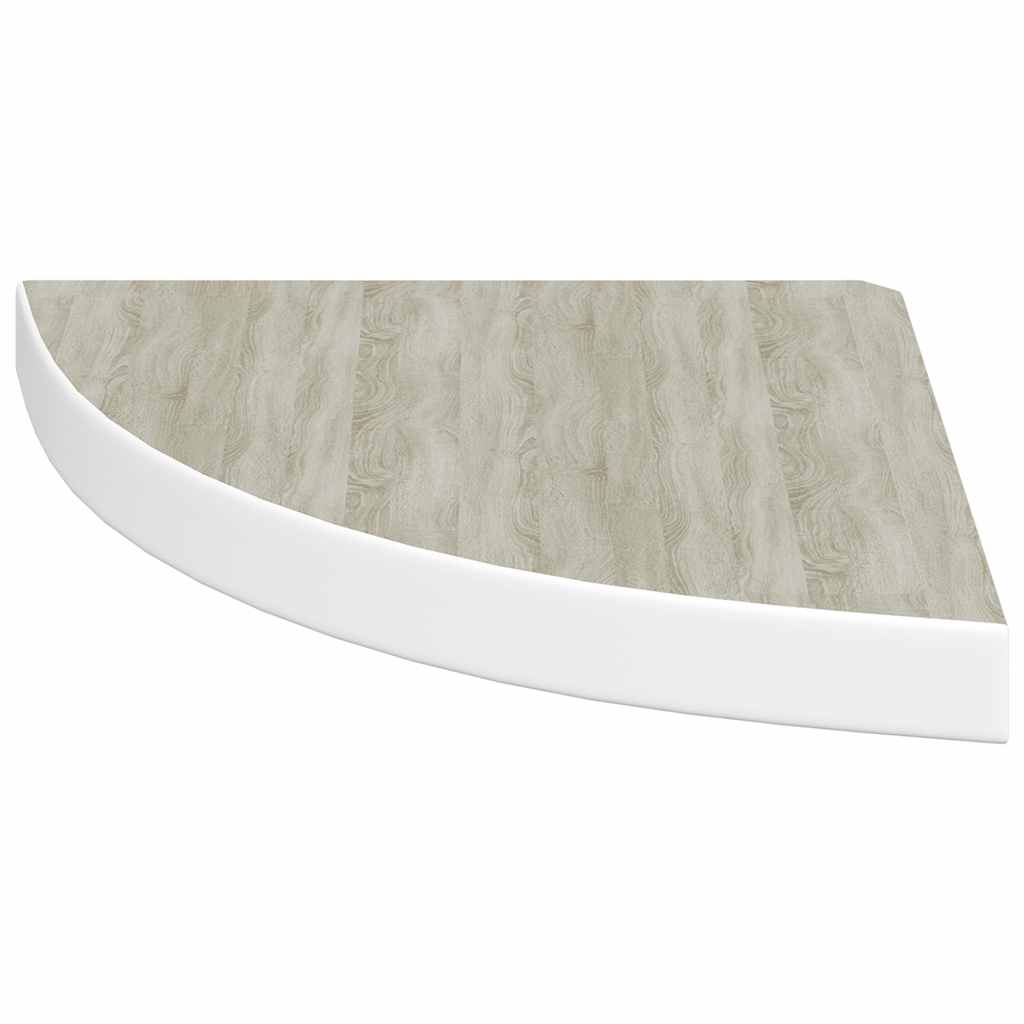 Mensola Angolare Rovere e Bianco 35x35x3,8 cm in MDF | homemem39