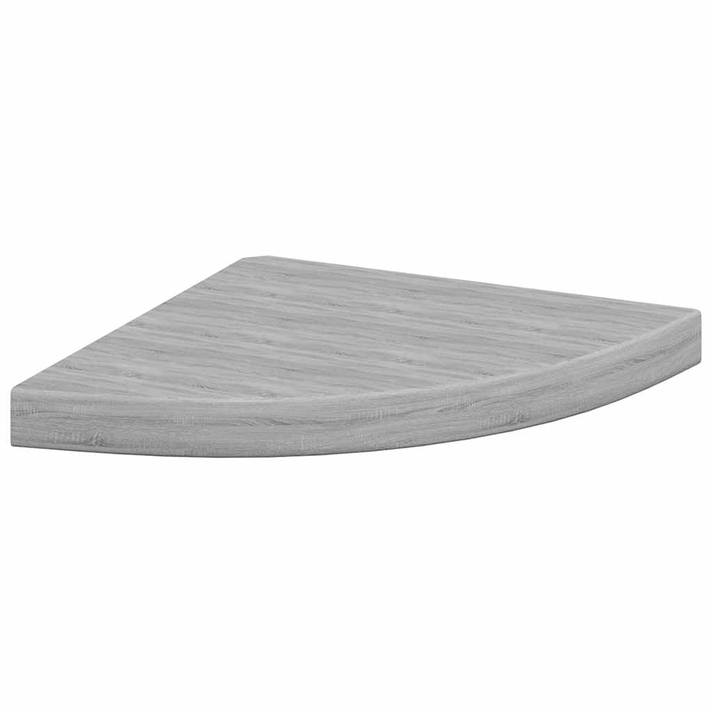 Mensola Angolare Grigio Cemento 35x35x3,8 cm in MDF | homemem39