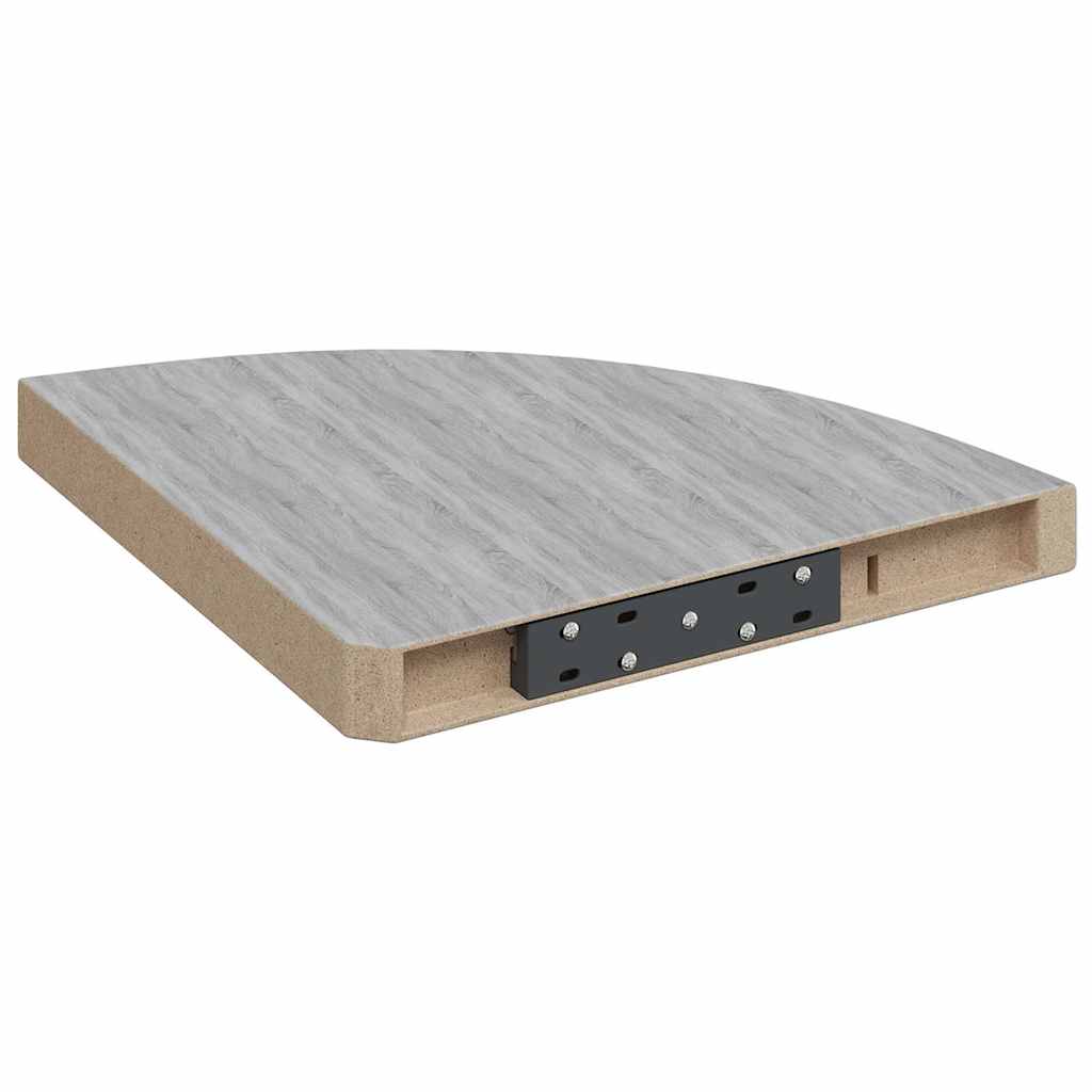 Mensola Angolare Grigio Cemento 35x35x3,8 cm in MDF | homemem39