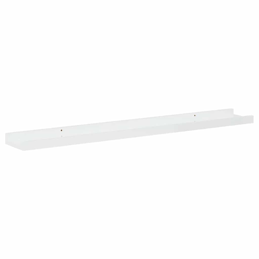 Mensole da Parete 2 pz Bianco Lucido 80x9x3 cm | homemem39