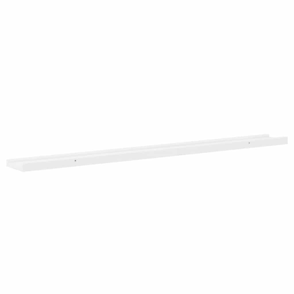 Mensole da Parete 2 pz Bianco Lucido 100x9x3 cm | homemem39