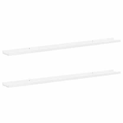 Mensole da Parete 2 pz Bianco Lucido 115x9x3 cm | homemem39