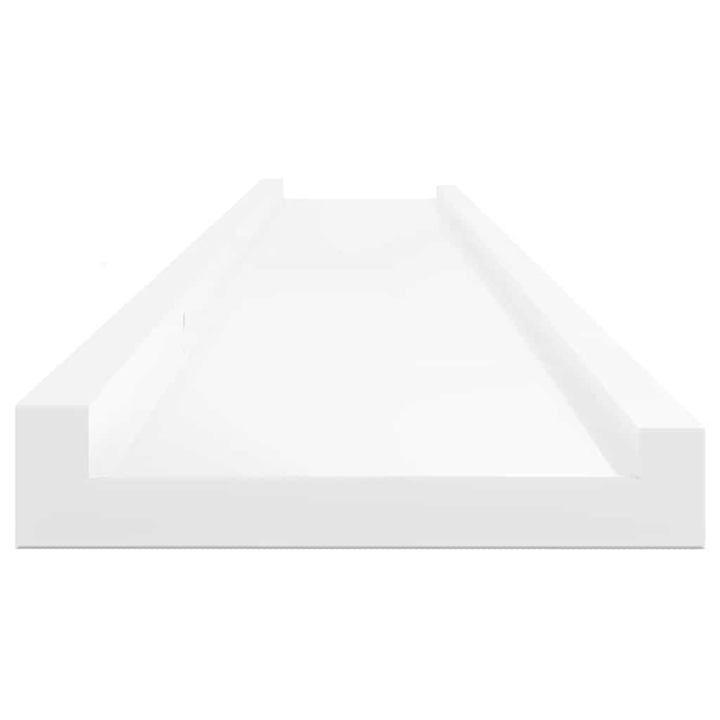 Mensole da Parete 2 pz Bianco Lucido 115x9x3 cm | homemem39