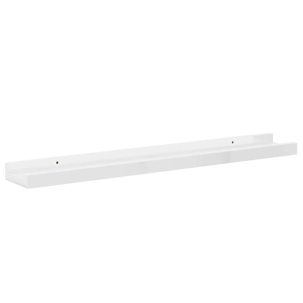 Mensole da Parete 4 pz Bianco Lucido 60x9x3 cm | homemem39