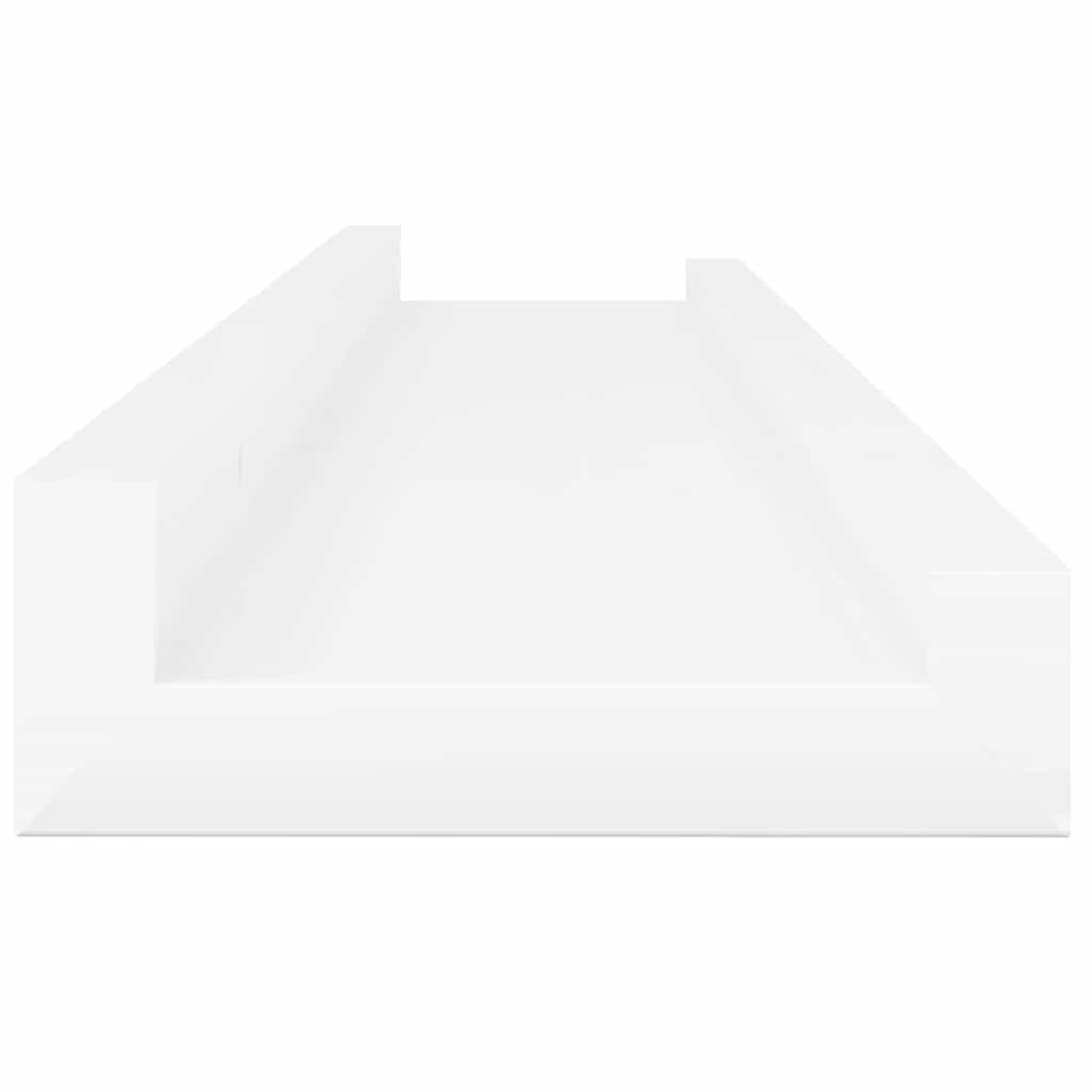 Mensole da Parete 4 pz Bianco Lucido 60x9x3 cm