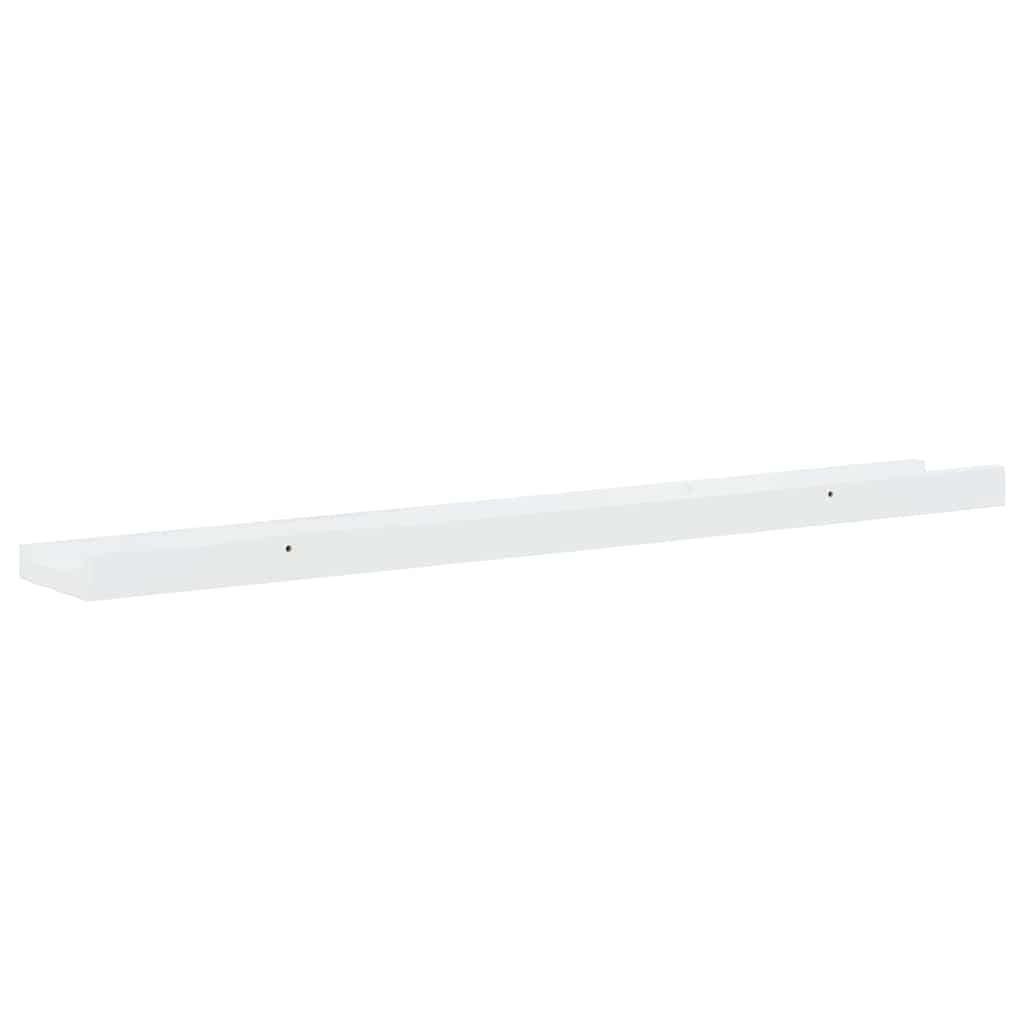 Mensole da Parete 4 pz Bianco Lucido 80x9x3 cm