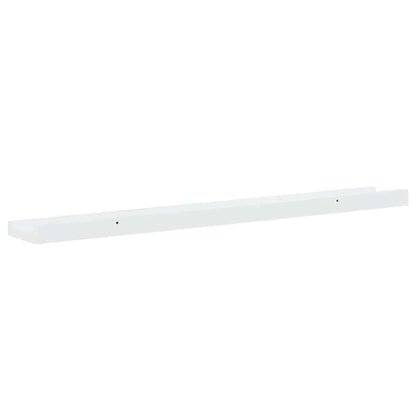 Mensole da Parete 4 pz Bianco Lucido 80x9x3 cm