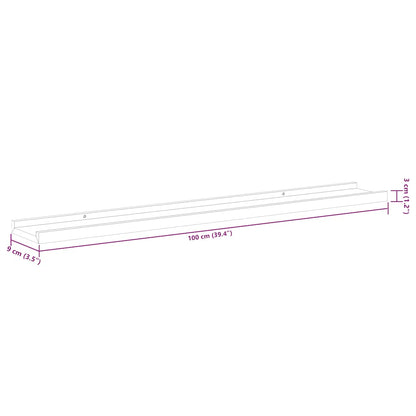 Mensole da Parete 4 pz Bianco Lucido 100x9x3 cm | homemem39