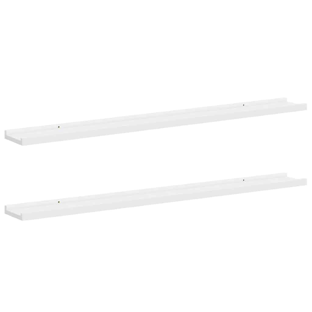 Mensole da Parete 2 pz Bianche 100x9x3 cm | homemem39
