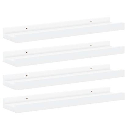 Mensole da Parete 4 pz Bianche 40x9x3 cm | homemem39