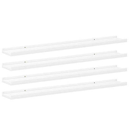 Mensole da Parete 4 pz Bianche 100x9x3 cm | homemem39