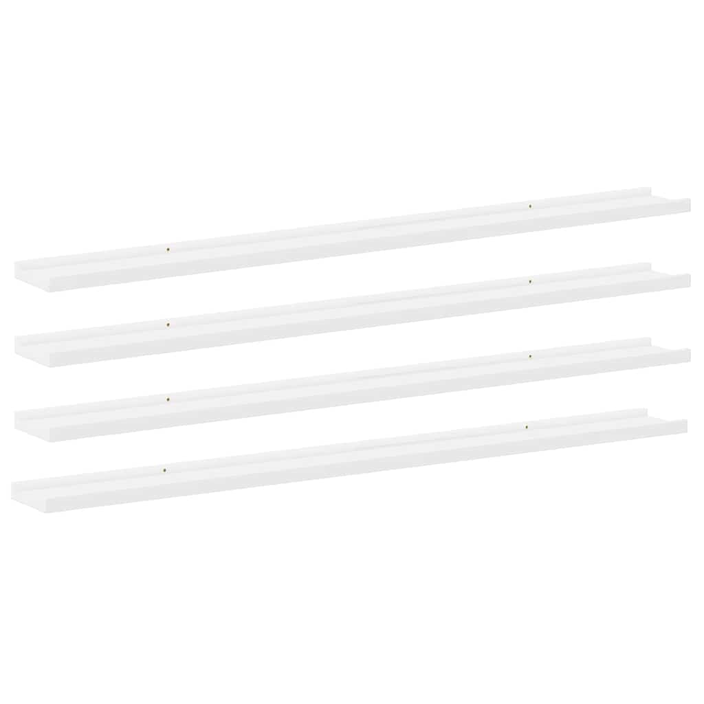 Mensole da Parete 4 pz Bianche 115x9x3 cm | homemem39