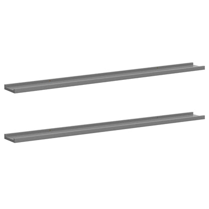 Mensole da Parete 2 pz Grigie 115x9x3 cm | homemem39