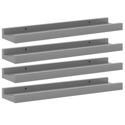 Mensole da Parete 2 pz Grigie 40x9x3 cm | homemem39