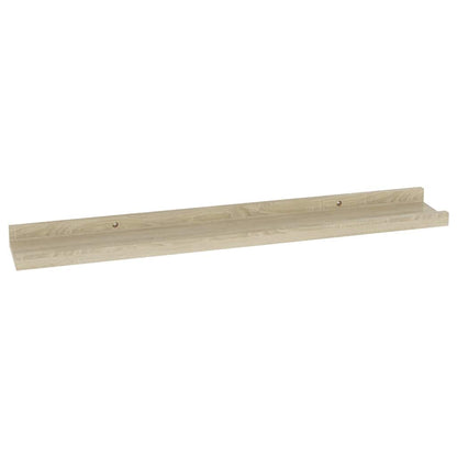 Mensole da parete 2 pz in rovere Sonoma 60x9x3 cm | homemem39