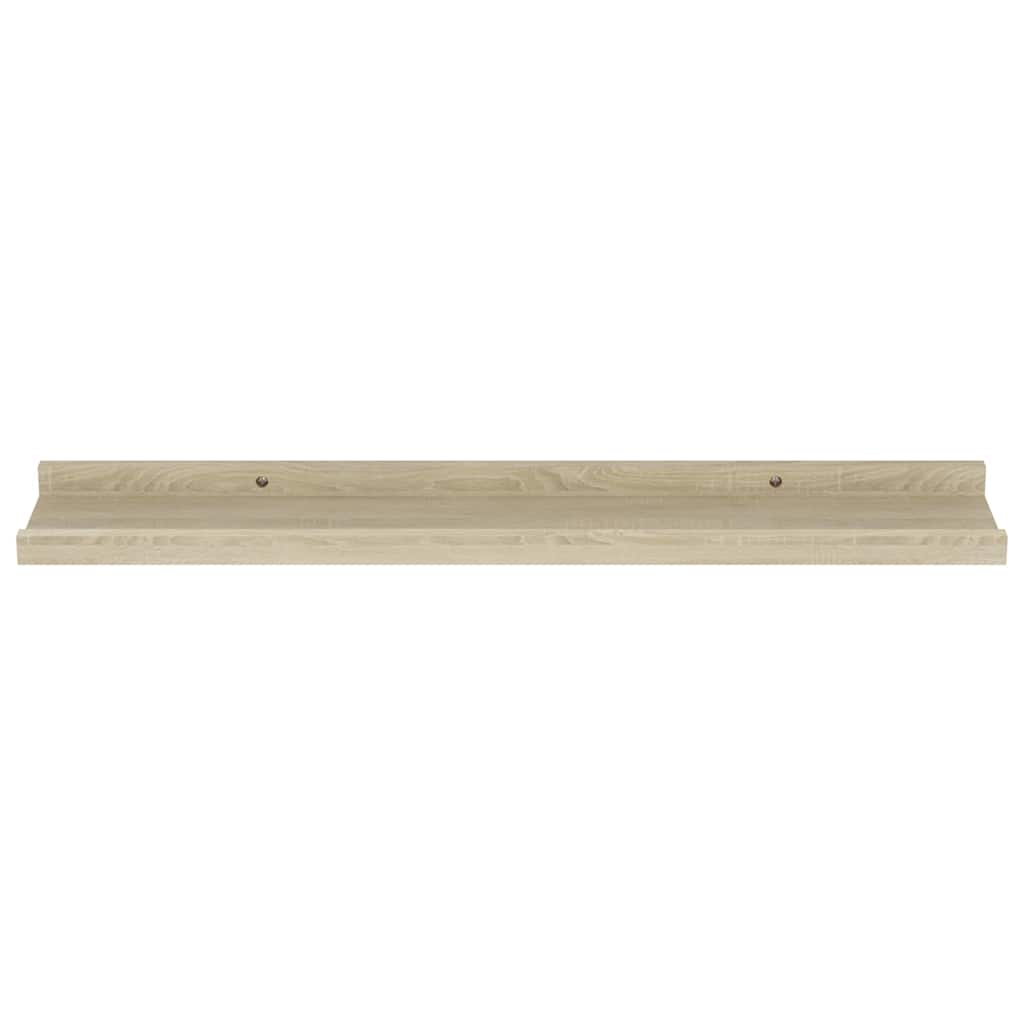 Mensole da parete 2 pz in rovere Sonoma 60x9x3 cm | homemem39