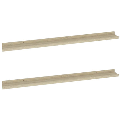 Mensole da Parete 2 pz Rovere Sonoma 100x9x3 cm | homemem39